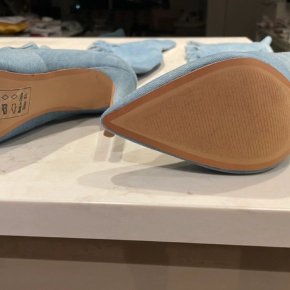 Brand new, Thigh high, Denim boots, size 8 - Picture 5 of 5